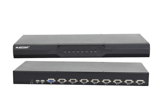 麥森特kvm切換器8口16口32口網(wǎng)口cat5機架式IP遠程數(shù)字 VGA 8口 MS-1008U