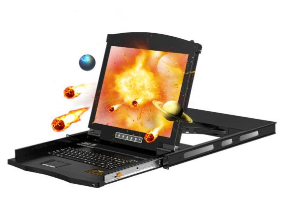 麥森特(MAXCENT)KVM切換器 遙控切換17英寸單口4口8口16口 USB機(jī)架式折疊液晶AE-1701